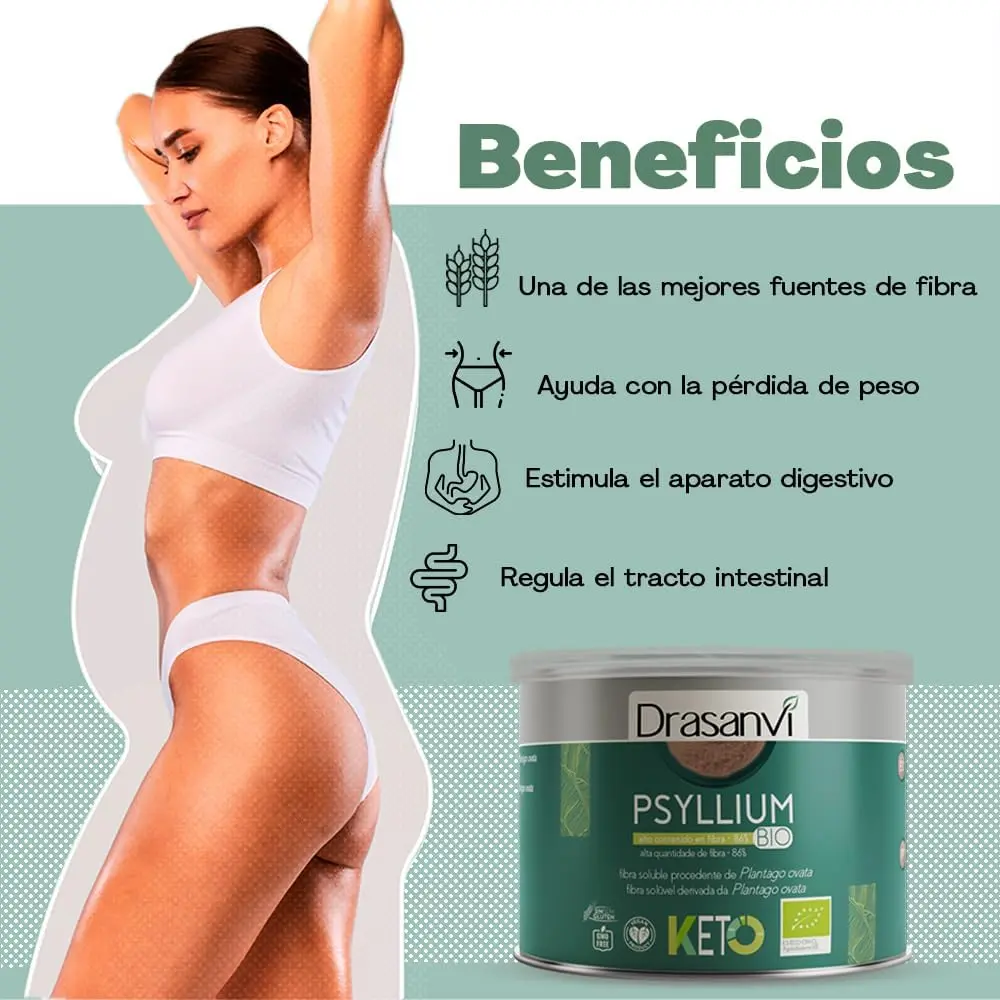 PSYLLIUM BIO KETO MEJOR FUNCIÓN INTESTINAL DRASANVI 200GR - 5