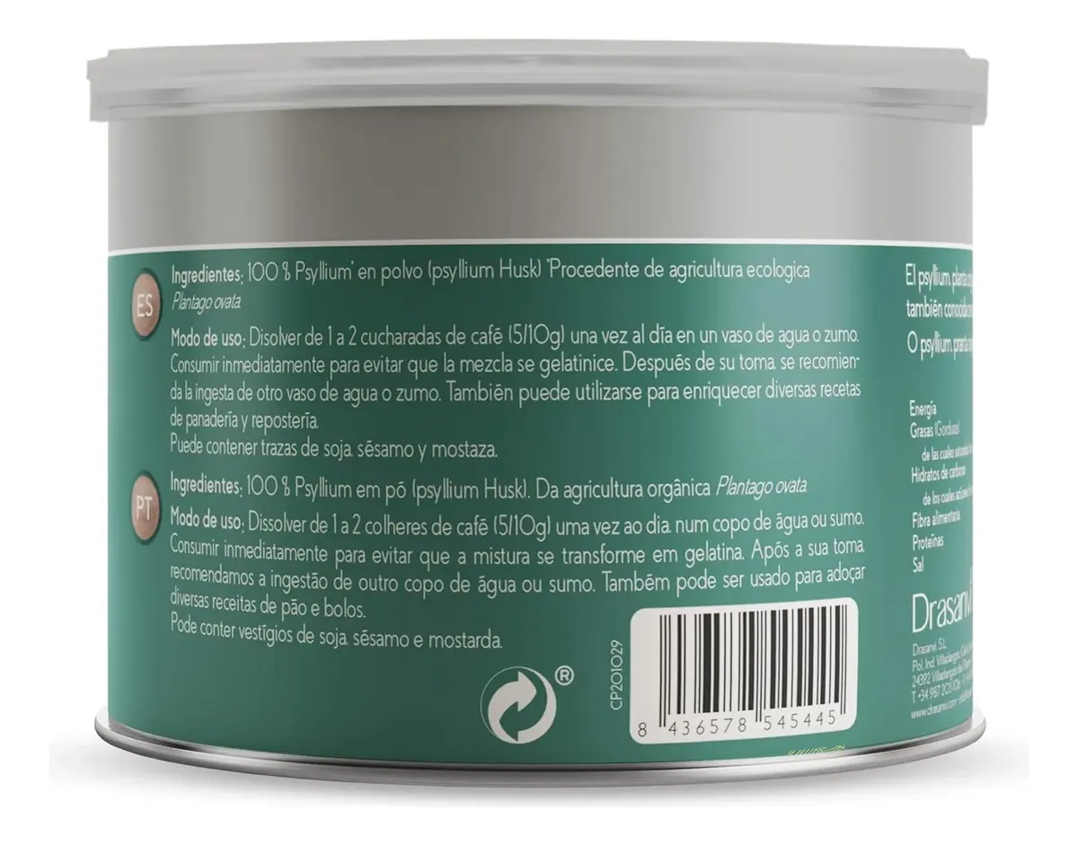 PSYLLIUM BIO KETO MEJOR FUNCIÓN INTESTINAL DRASANVI 200GR - 8