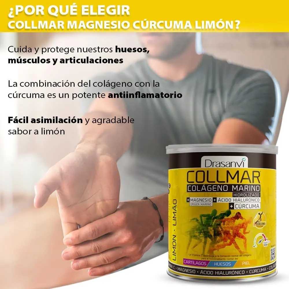 COLÁGENO MARINO HIDROLIZADO + CURCUMA ESPAÑOL DRASANVI 300G - 6