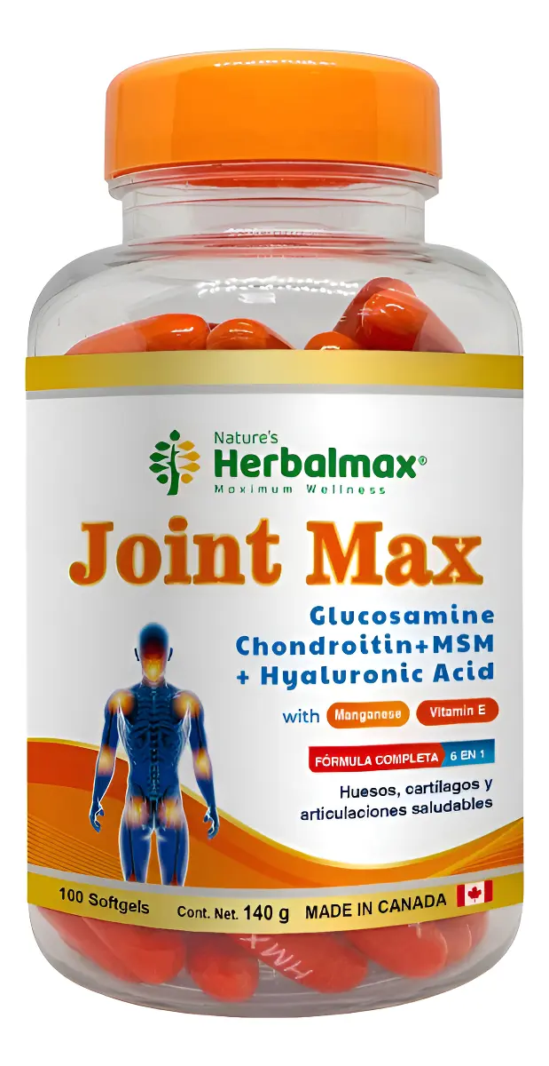 JOINT MAX HERBALMAX GLUCOSAMINE + MSM 1400MG 100 CAPSULAS - 1