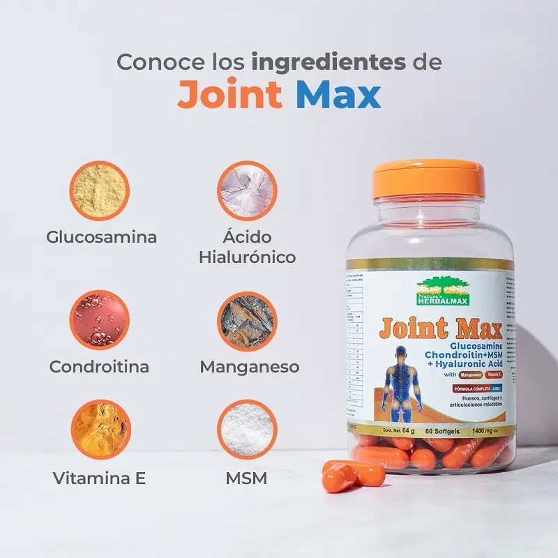 JOINT MAX HERBALMAX GLUCOSAMINE + MSM 1400MG 100 CAPSULAS - 3