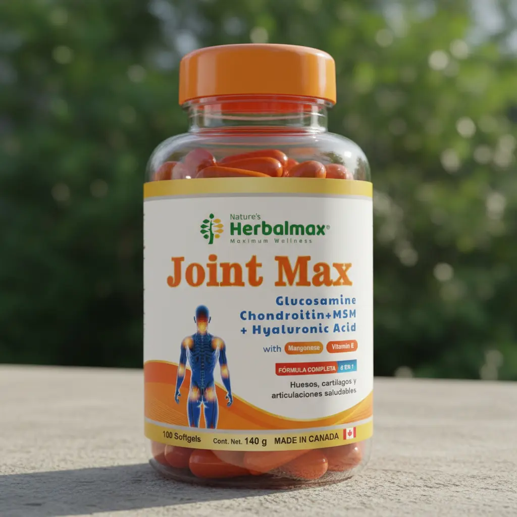 JOINT MAX HERBALMAX GLUCOSAMINE + MSM 1400MG 100 CAPSULAS - 5