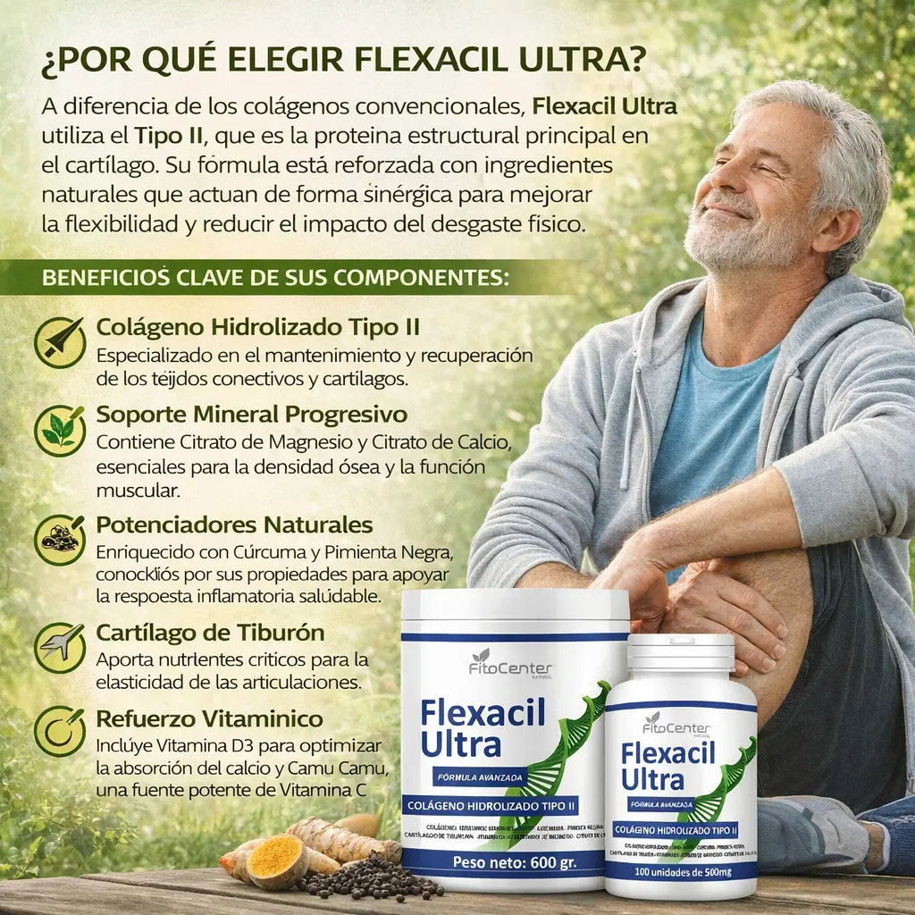 FLEXACIL ULTRA FITOCENTER NATURAL PACK SALUD ARTICULAR 600G - 100 CAPSULA - 5
