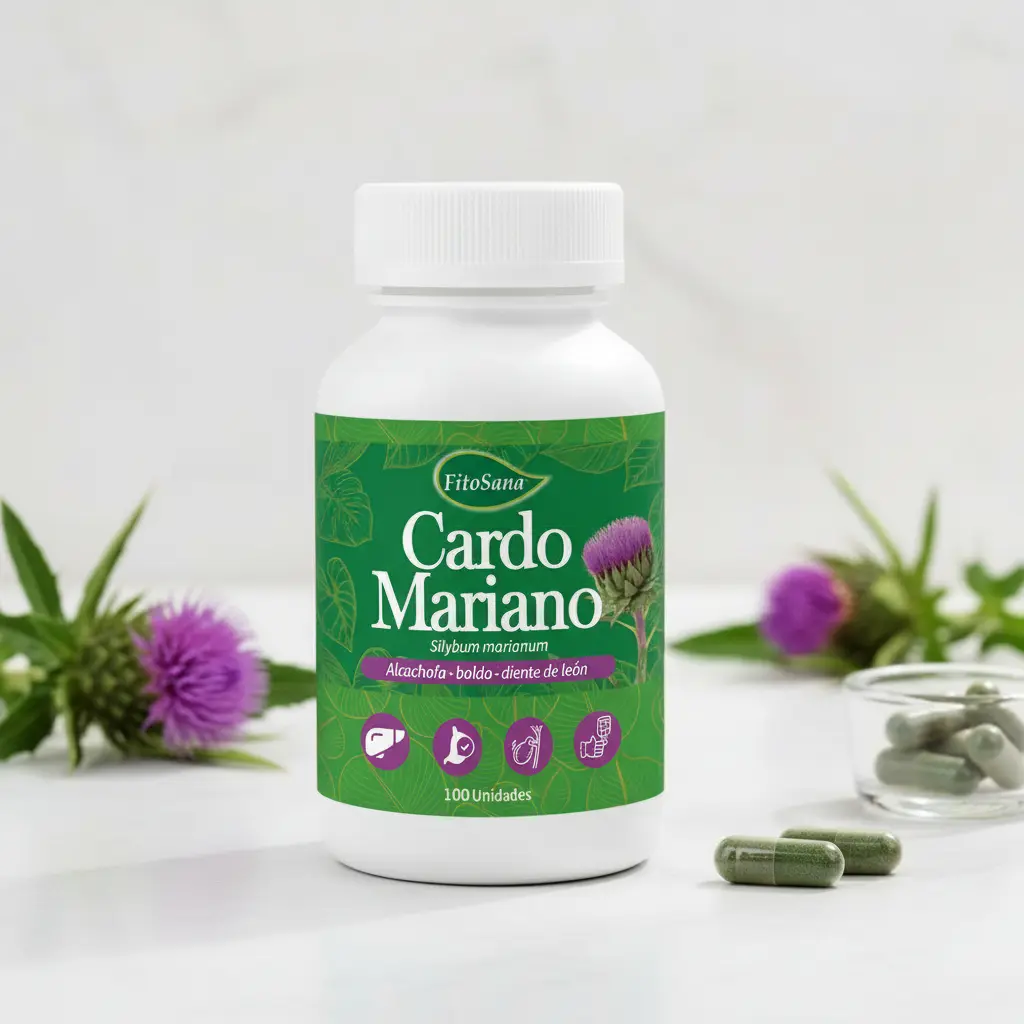 CARDO MARIANO REGENERADOR HEPATICO FITOSANA 100 CAPSULAS - 3