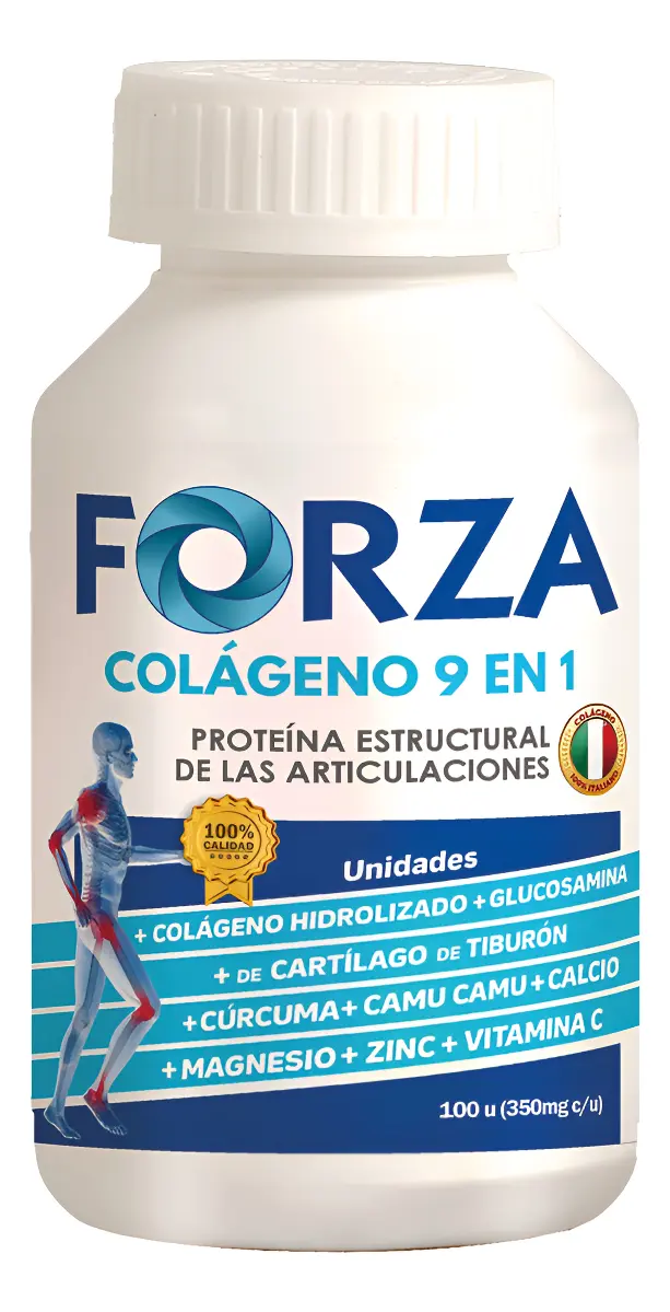 COLAGENO FORZA 9 EN 1 REGENERADOR ARTICULAR 350MG 100 UNID - 1