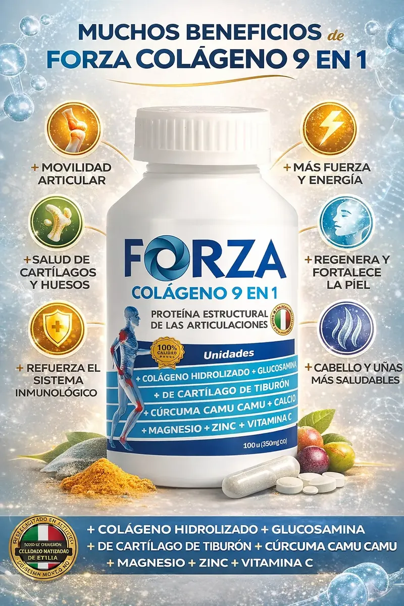 COLAGENO FORZA 9 EN 1 REGENERADOR ARTICULAR 350MG 100 UNID - 2