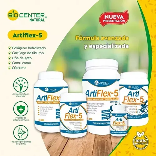 ARTIFLEX-5 BIOCENTER NATURAL SALUD OSEA 500MG 100 CAPSULAS - 3