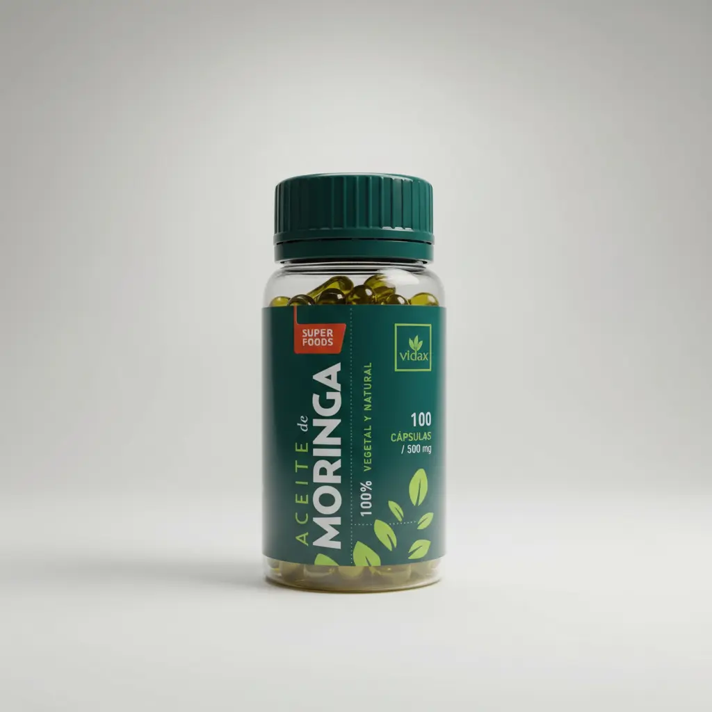 ACEITE DE MORINGA VIDAX FUENTE NUTRITIVA 500MG 100 CAPSULAS - 1