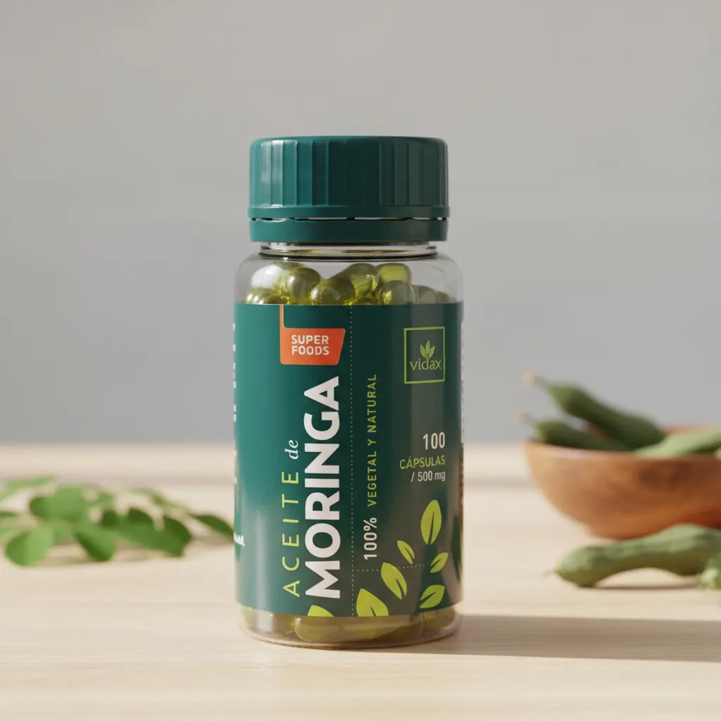 ACEITE DE MORINGA VIDAX FUENTE NUTRITIVA 500MG 100 CAPSULAS - 4
