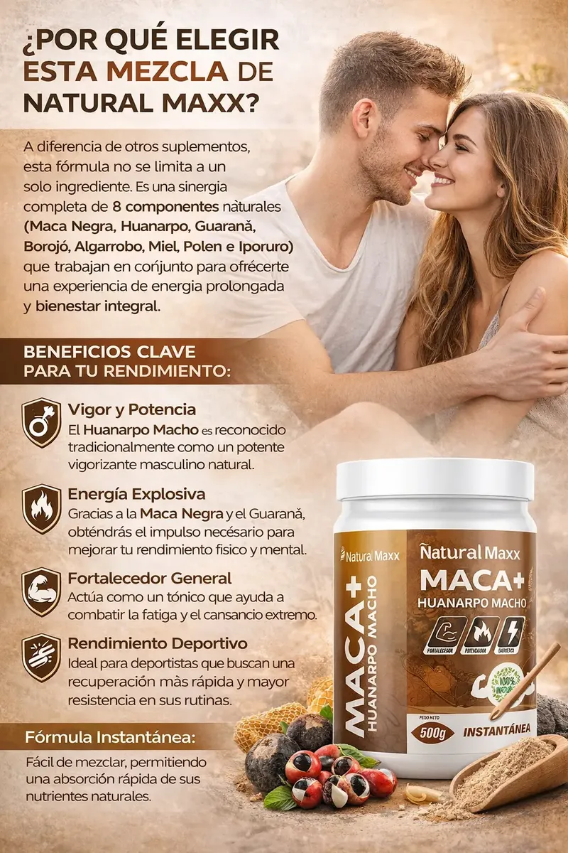 HUANARPO + MACA NEGRA NATURALMAXX RECONSTITUYENTE 500GR - 2