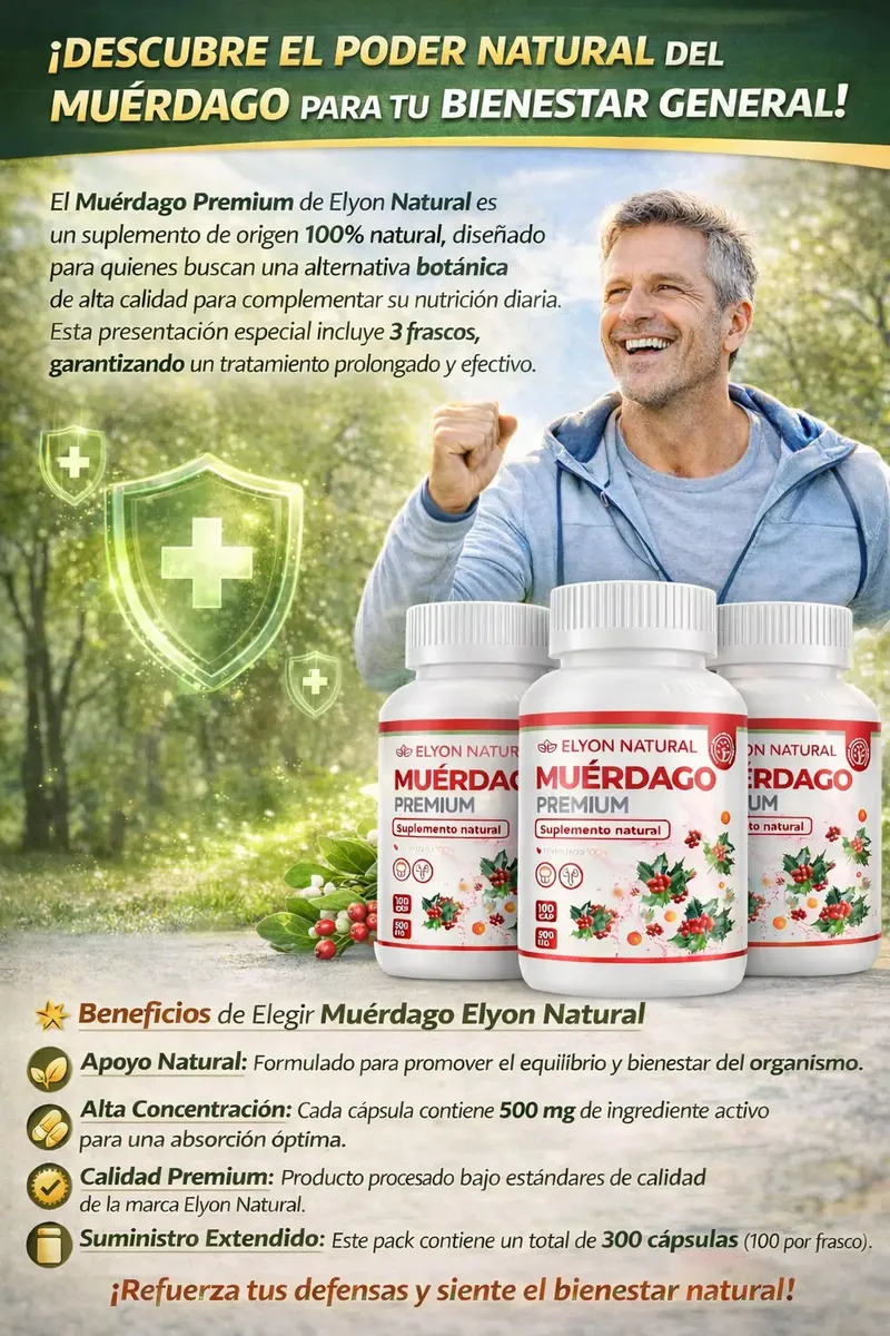 MUÉRDAGO 500MG ELYON NATURAL ELEVA DEFENSAS 100 UNID PACK X3 - 3