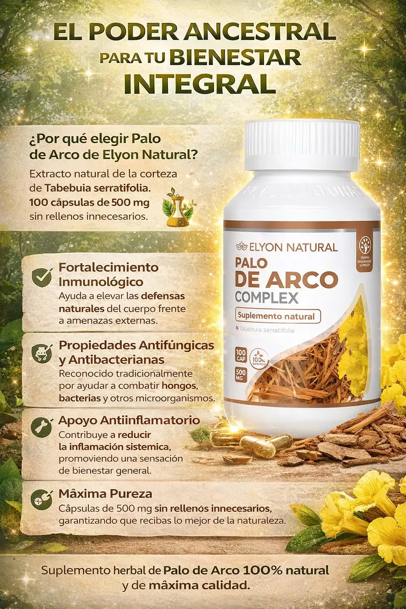 PALO DE ARCO COMPLEX ELYON NATURAL 500MG 100 CAPSULAS - 2