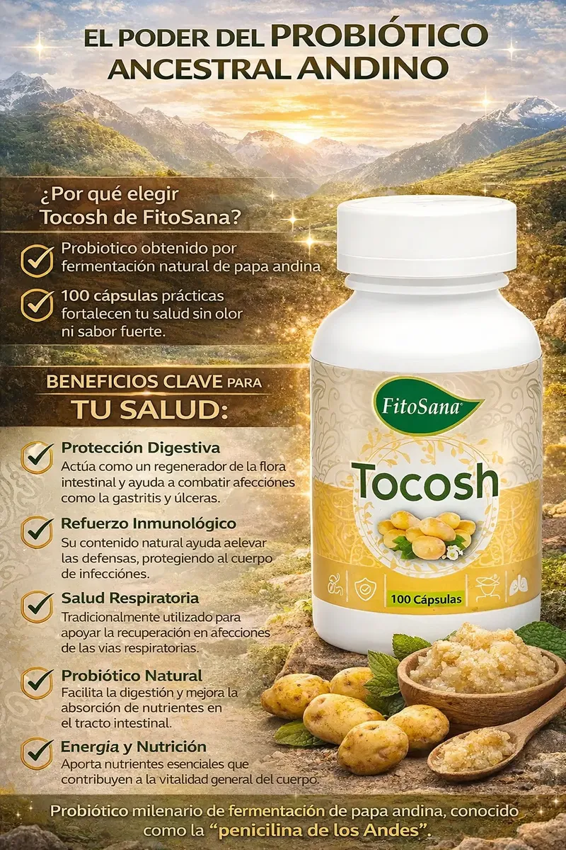 TOCOSH FITOSANA COMBATE GASTRITIS 100 CÁPSULAS - 2