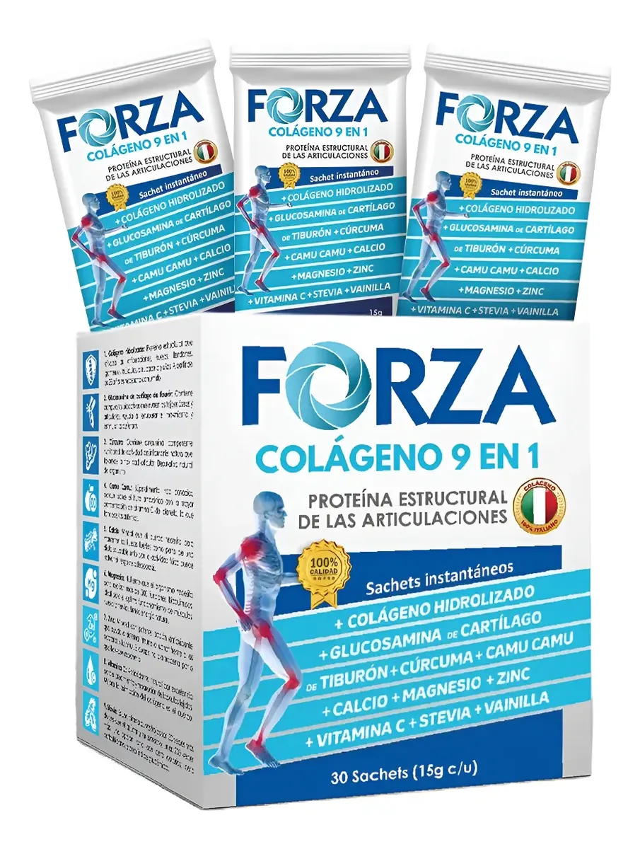 COLAGENO FORZA 9 EN 1 SALUD ARTICULAR ITALIANO CAJA 450G - 1