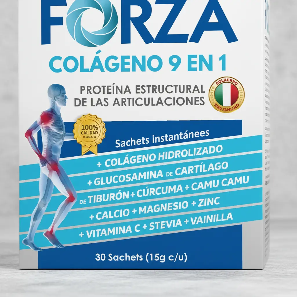 COLAGENO FORZA 9 EN 1 SALUD ARTICULAR ITALIANO CAJA 450G - 4