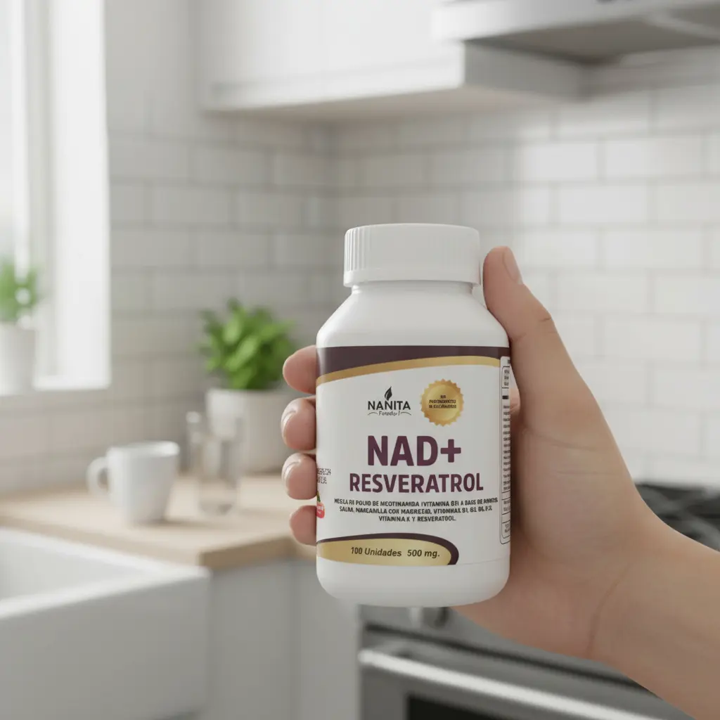 NAD+ RESVERATROL NANITA FOODS ANTIOXIDANTE 100 CAPSULA 500MG - 6