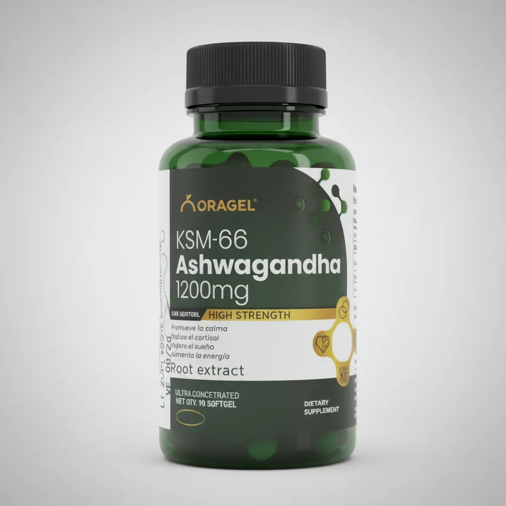 ASHWAGANDHA 1200MG KSM-66 REGULA CORTISOL ORAGEL 90 SOFTGELS - 1
