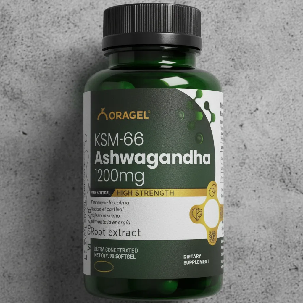 ASHWAGANDHA 1200MG KSM-66 REGULA CORTISOL ORAGEL 90 SOFTGELS - 4
