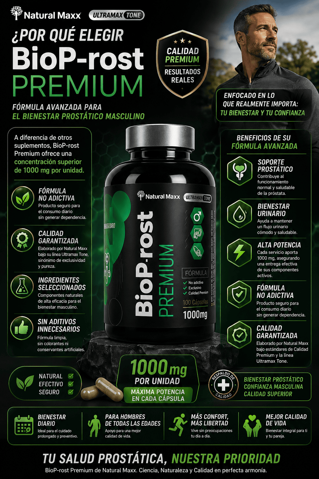 BIOPROST 1000MG PREMIUM REFORZADO NATURALMAXX 100 TABLETAS - 2