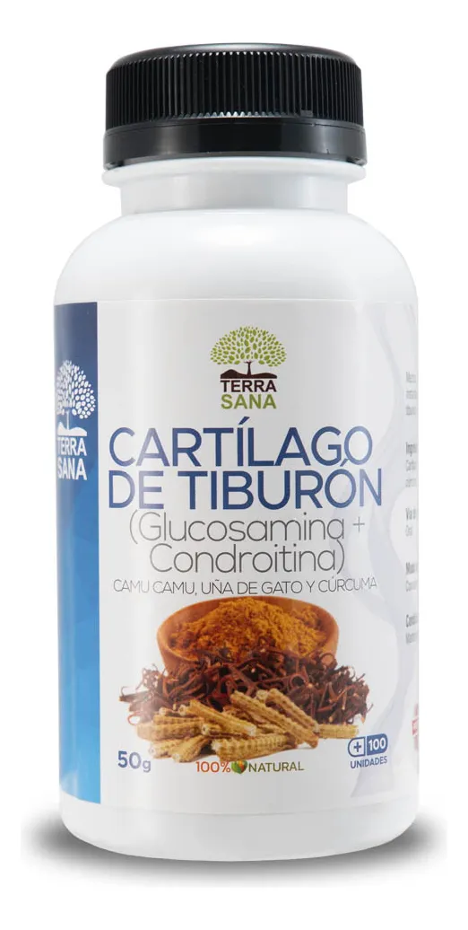 CARTÍLAGO DE TIBURÓN + GLUCOSAMINA + CONDROITINA 100 CAPSULA - 1