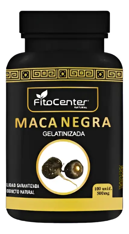 MACA NEGRA GELATINIZADA FITOCENTER FECUNDADOR 500MG 100 UNID - 1