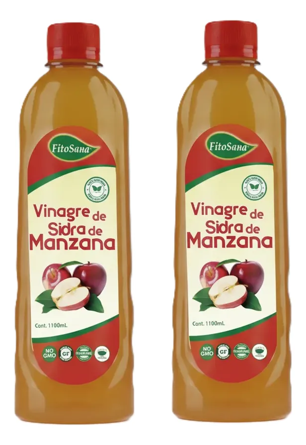 VINAGRE DE SIDRA DE MANZANA PURO FITOSANA 1000ML 02 BOTELLAS - 1