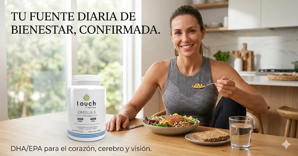OMEGA 3 TOUCH VITAMINA E - 120 SOFTGELS 400 EPA 200 DHA - 8