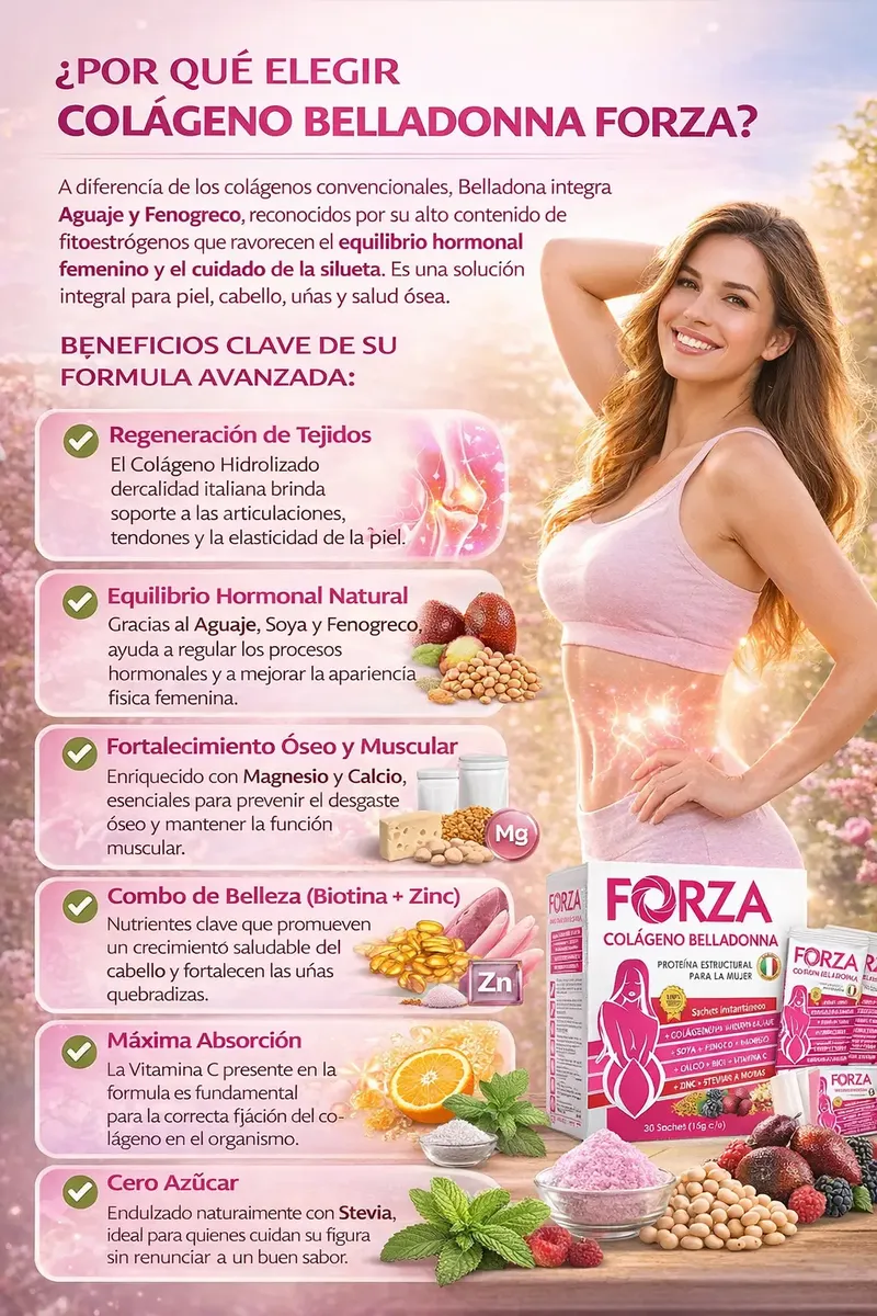 COLAGENO BELLADONA FORZA NATURAL BELLEZA FEMENINA CAJA 450G - 2