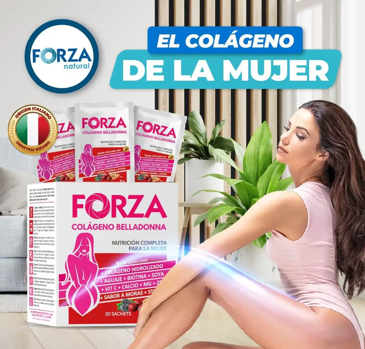 COLAGENO BELLADONA FORZA NATURAL BELLEZA FEMENINA CAJA 450G - 3