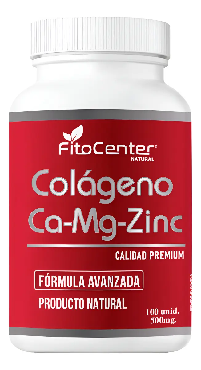 COLAGENO FITOCENTER CALCIO - MG - ZINC 500MG 100 CAPSULAS - 1