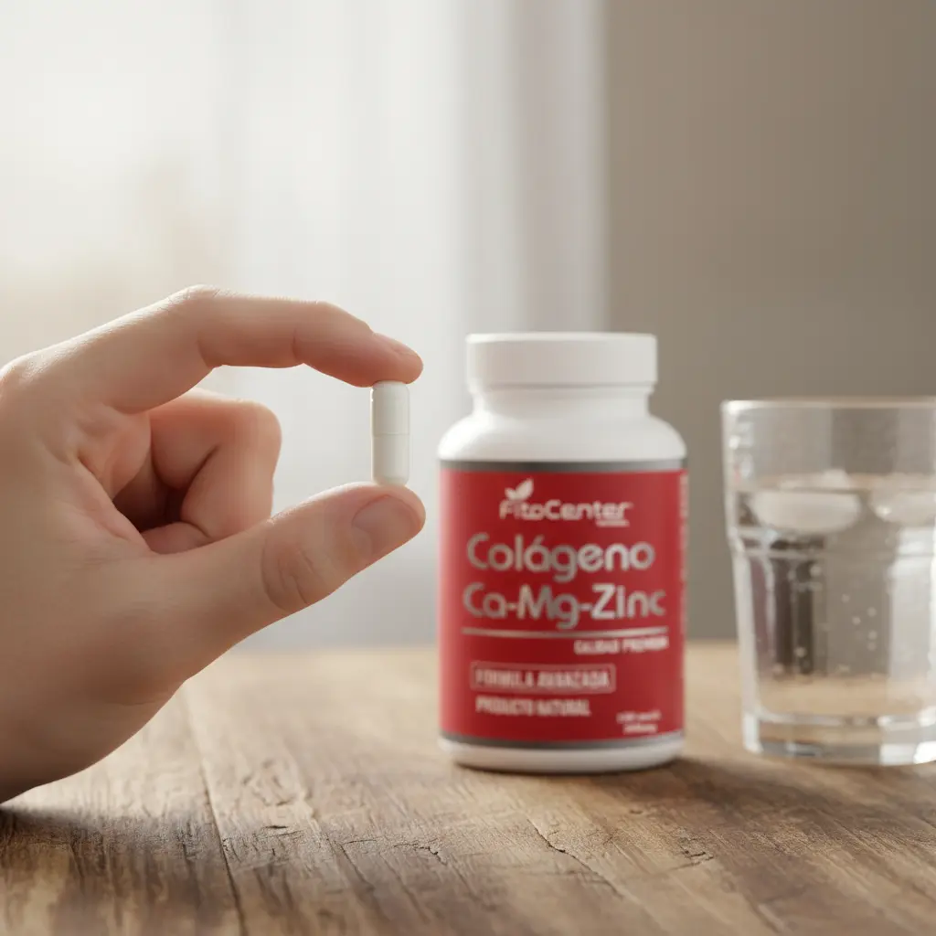 COLAGENO FITOCENTER CALCIO - MG - ZINC 500MG 100 CAPSULAS - 4