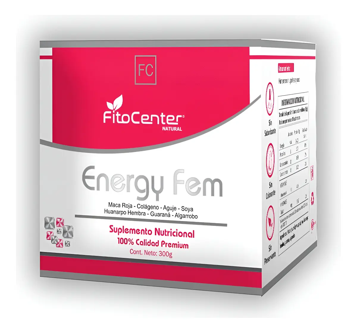 ENERGY FEM FITOCENTER NATURAL SUPLEMENTO ENERGIZANTE 450G - 1
