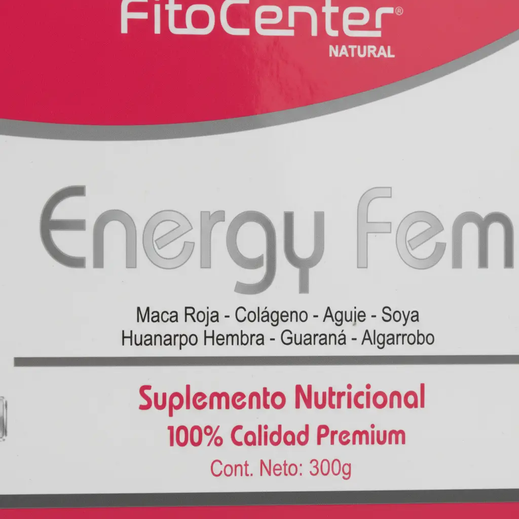 ENERGY FEM FITOCENTER NATURAL SUPLEMENTO ENERGIZANTE 450G - 4