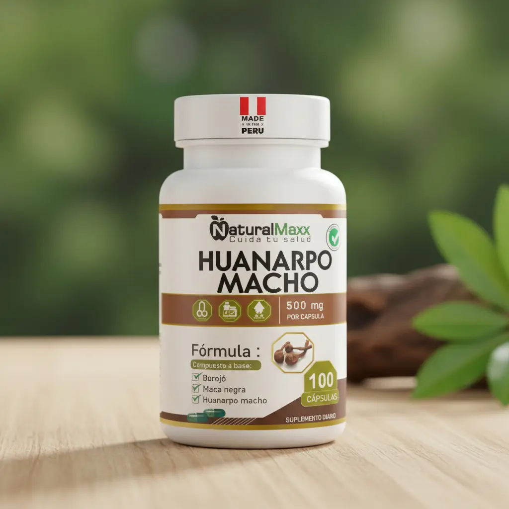 HUANARPO MACHO 500MG NATURALMAX LIBIDO SEXUAL 100 CAPSULAS - 3