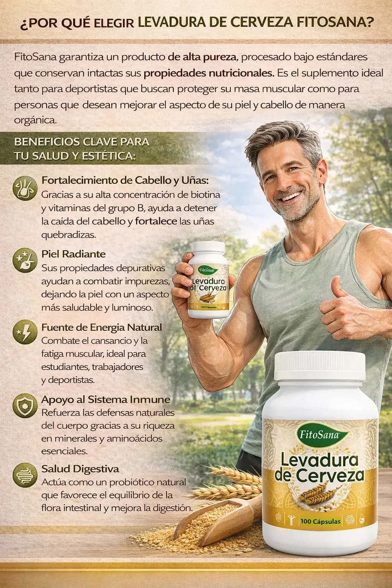 LEVADURA DE CERVEZA FITOSANA REGULADOR HORMONAL 100 CÁPSULAS - 2
