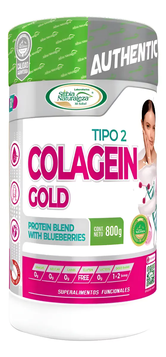 COLAGENO HIDROLIZADO TIPO 2 SABIA NATURALEZA BLUEBERRIE 800G - 1