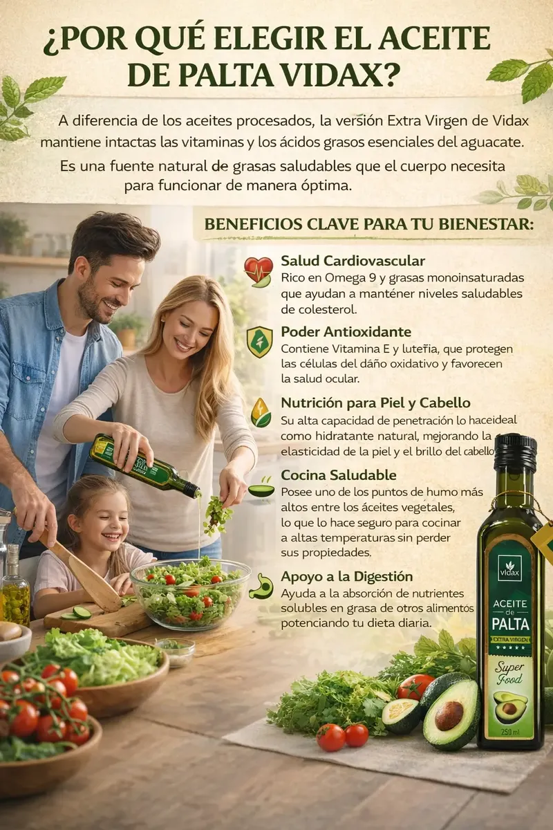 ACEITE DE PALTA VIDAX SUPER FOOD EXTRAVIRGEN 250ML - 2
