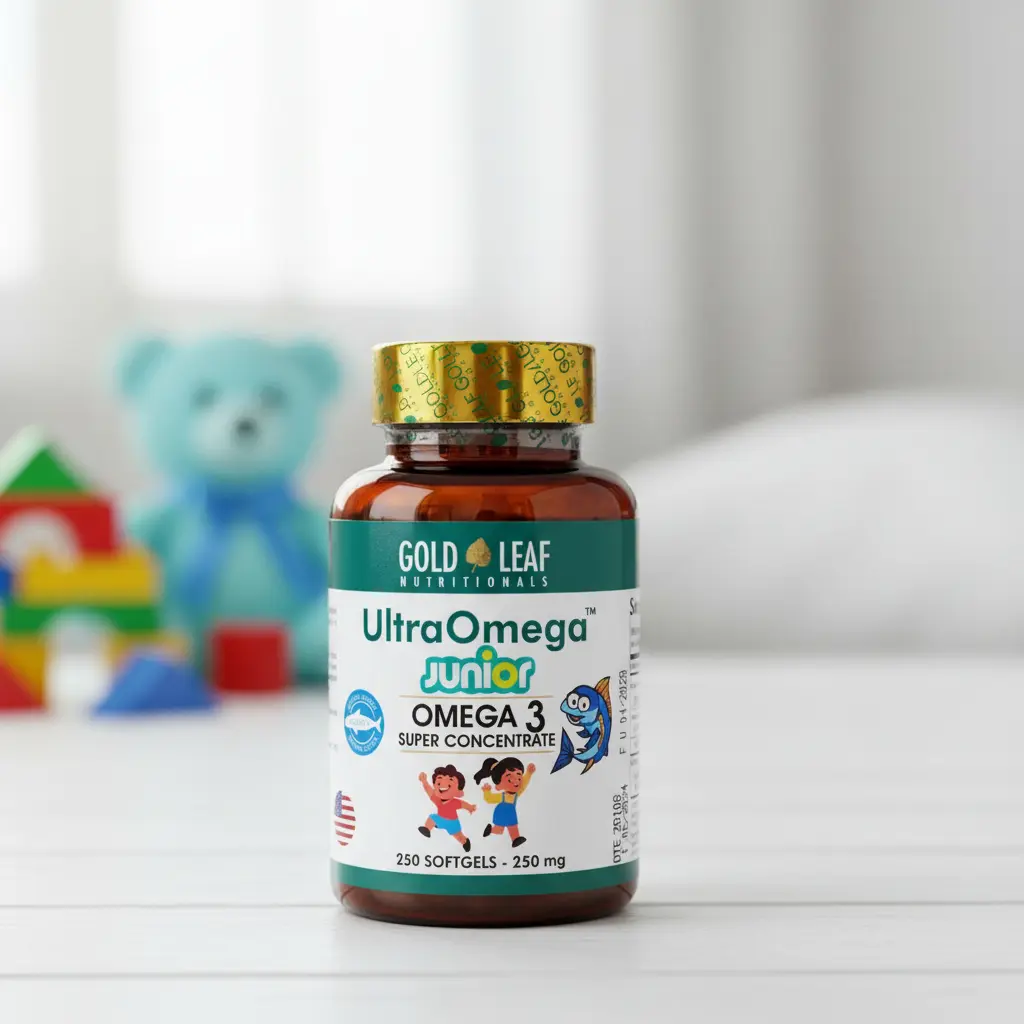 ULTRA OMEGA JUNIOR 1000MG GOLD LEAF AMERICANO 250 SOFTGELS - 3