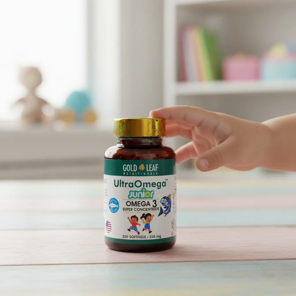 ULTRA OMEGA JUNIOR 1000MG GOLD LEAF AMERICANO 250 SOFTGELS - 4
