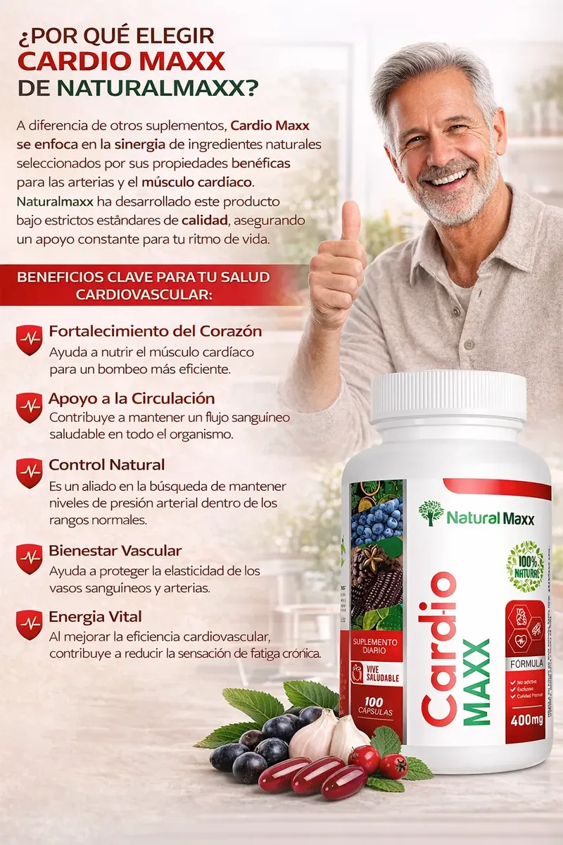 CARDIOMAXX 400MG NATURALMAX REGULA PRESIÓN ARTERIAL 100UNID - 2
