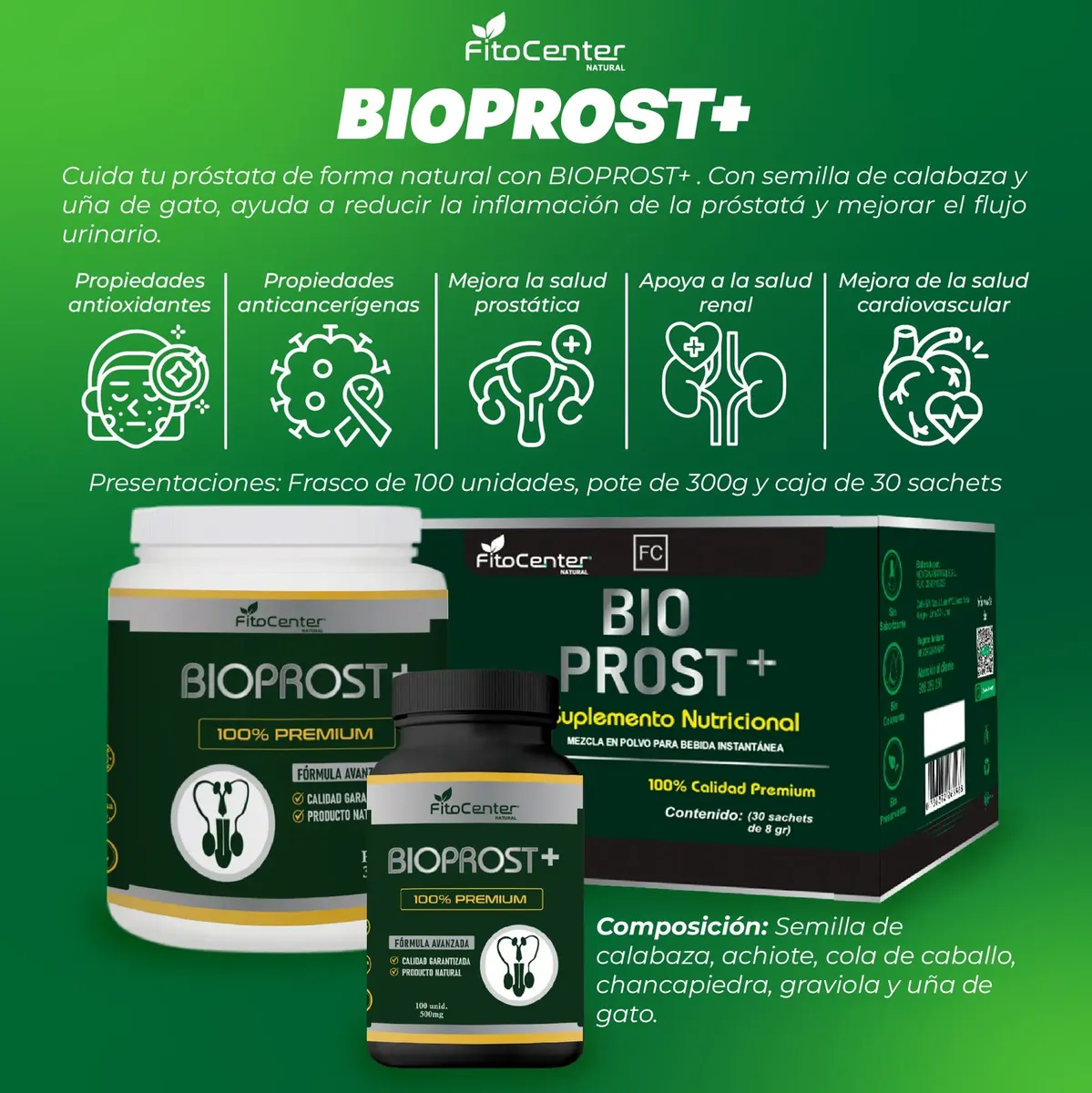 BIOPROST FITOCENTER FORMULA AVANZADA 500MG 100 CAPSULAS - 3