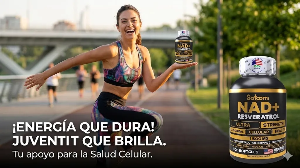 NAD + RESVERATROL AMERICANO SACTOOMI MAXIMA POTENCIA 1500MG 100 CAPSULAS - 4