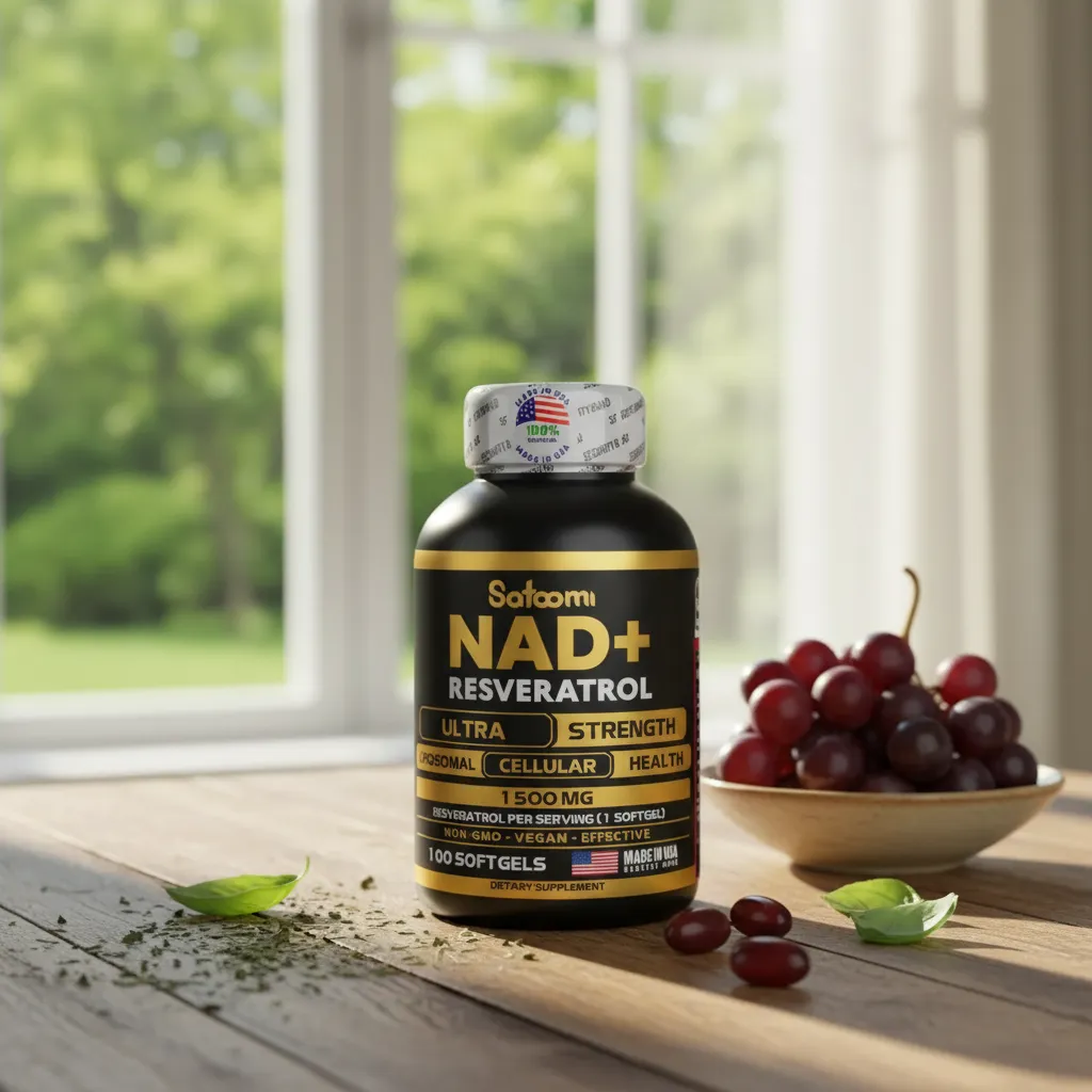 NAD + RESVERATROL AMERICANO SACTOOMI MAXIMA POTENCIA 1500MG 100 CAPSULAS - 5