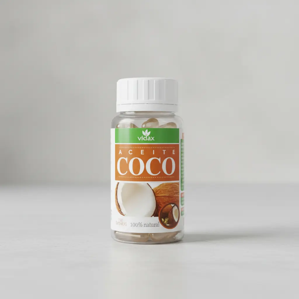 CAPSULAS COCO LIQUIDO VIDAX NATURAL 500MG 100 UNIDADES - 1