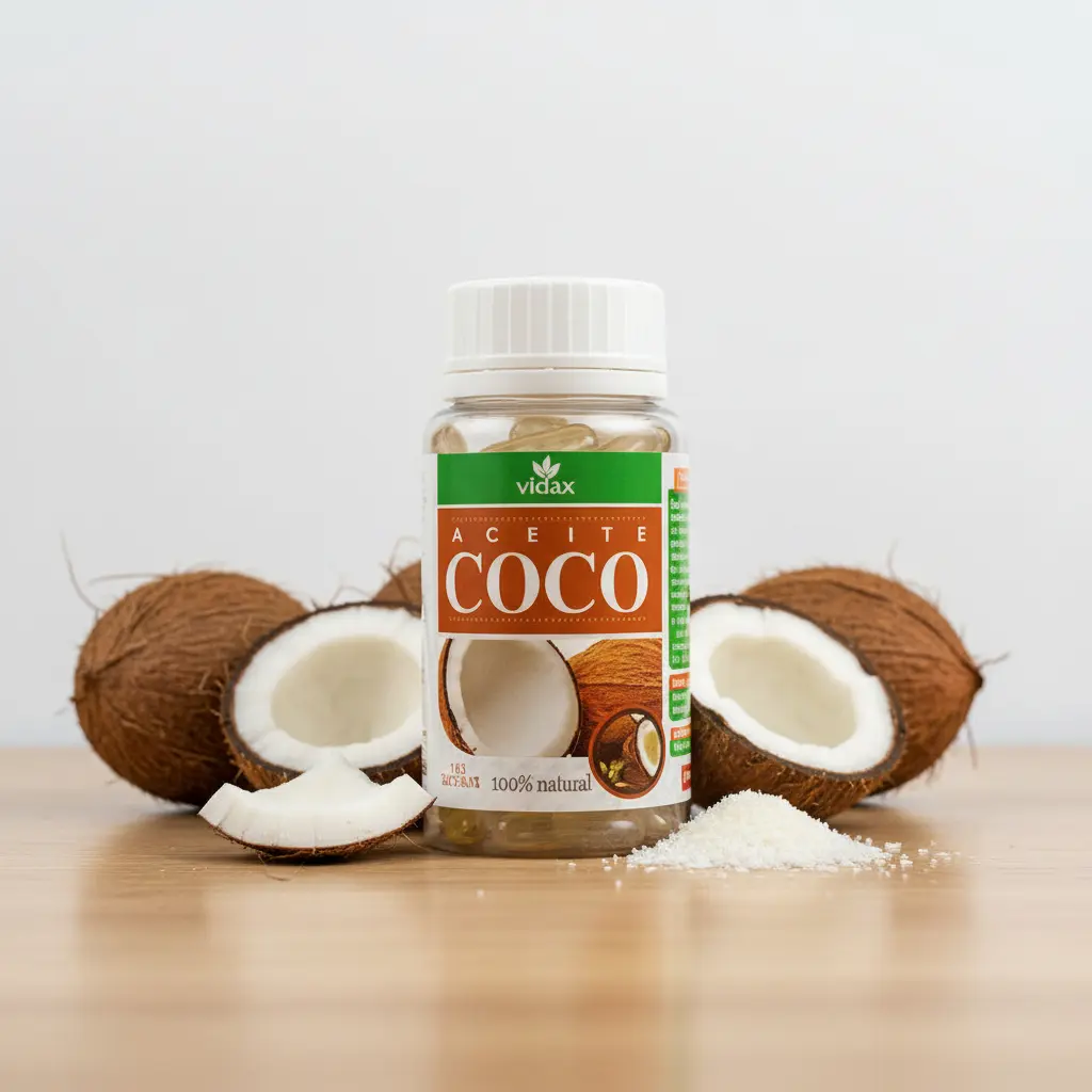 CAPSULAS COCO LIQUIDO VIDAX NATURAL 500MG 100 UNIDADES - 4