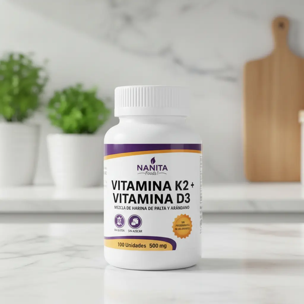 VITAMINA K2 + VITAMINA D3 NANITA FOODS 100 CAPSULAS 500 MG - 5