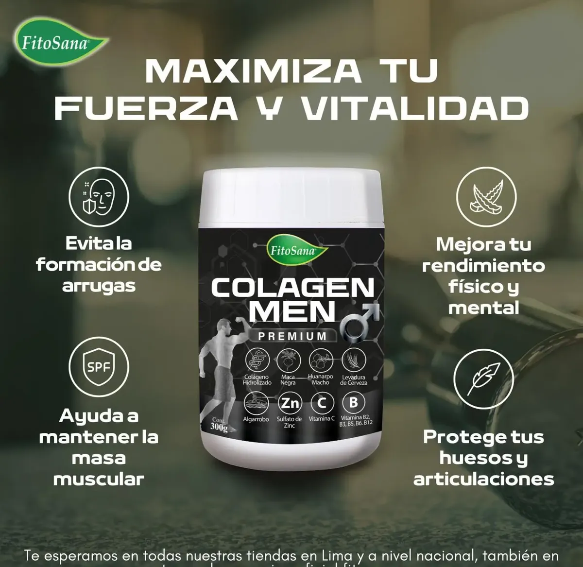 COLAGEN MEN PREMIUM FITOSANA SALUD MASCULINA 300GR - 3