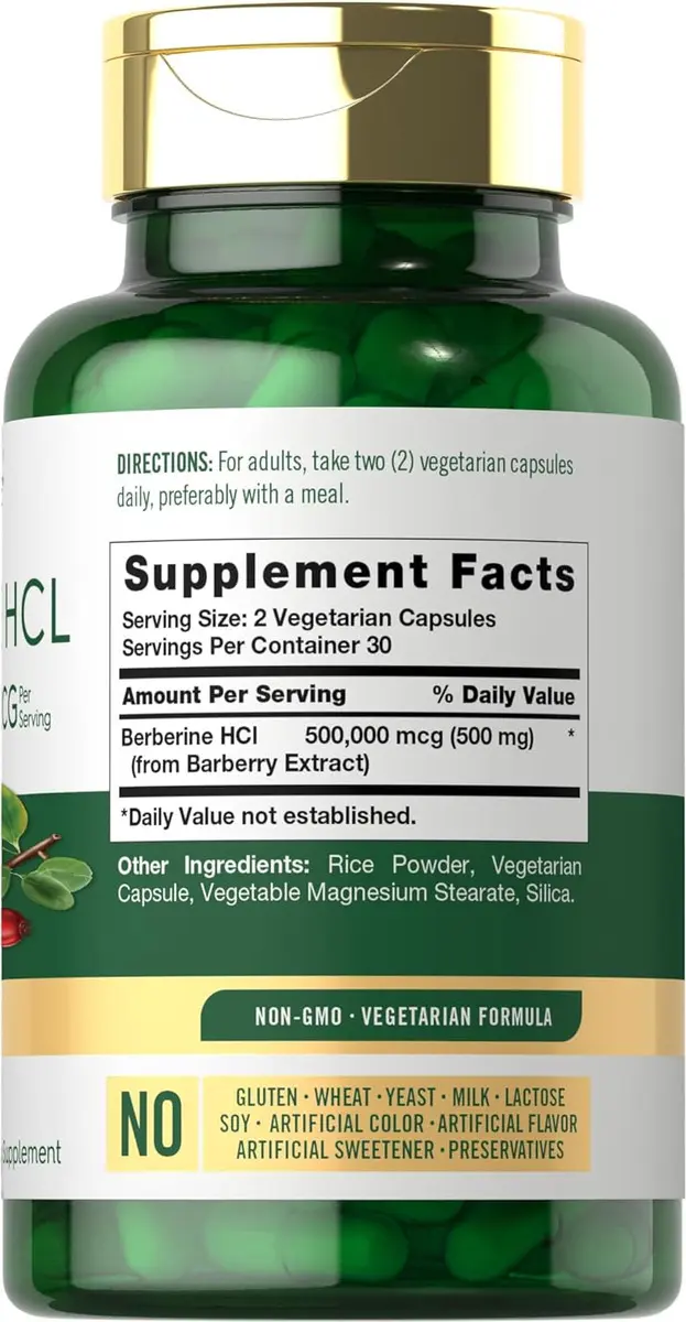BERBERINE HCL 500.000MCG BERBERINA CARLYLE 60 CAPSULAS - 4