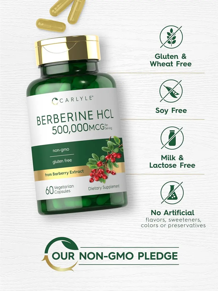BERBERINE HCL 500.000MCG BERBERINA CARLYLE 60 CAPSULAS - 6