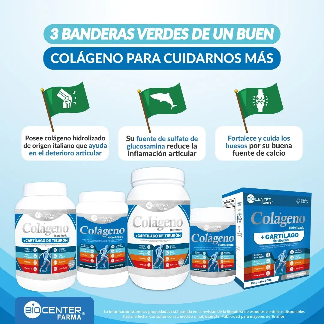 COLAGENO + CARTILAGO DE TIBURON BIOCENTER NATURAL 1 KG - 2